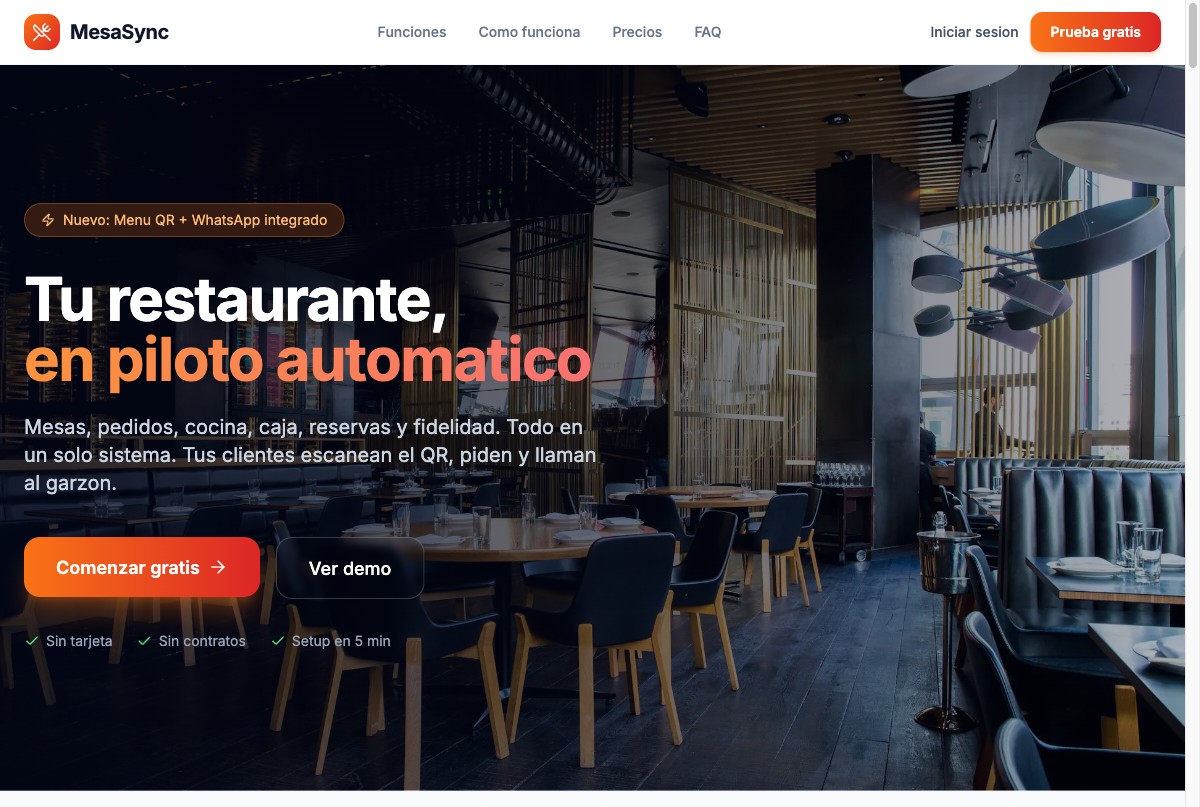 MesaSync - Software restaurantes Chile